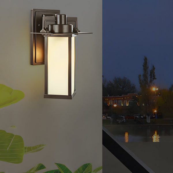 BSLANG8337 1-Light Glass Outdoor Wall Lantern Sconce - Image 3