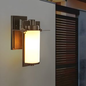 BSLANG8337 1-Light Glass Outdoor Wall Lantern Sconce