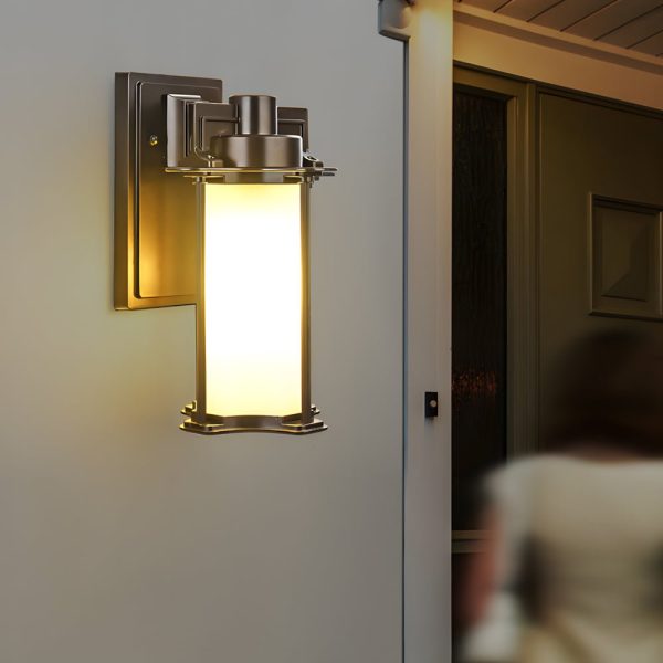 BSLANG8337 1-Light Glass Outdoor Wall Lantern Sconce - Image 2