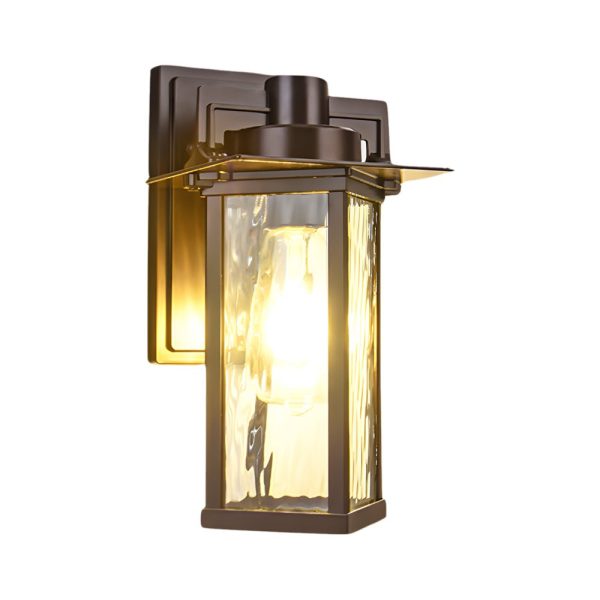 BSLANG8337 1-Light Glass Outdoor Wall Lantern Sconce - Image 8