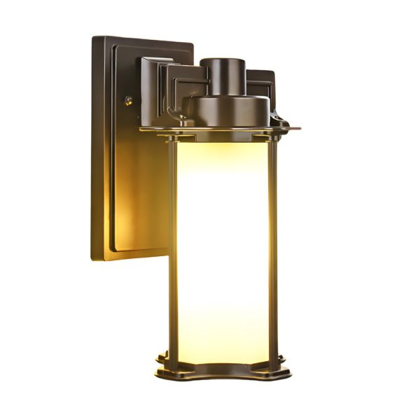 BSLANG8337 1-Light Glass Outdoor Wall Lantern Sconce - Image 9