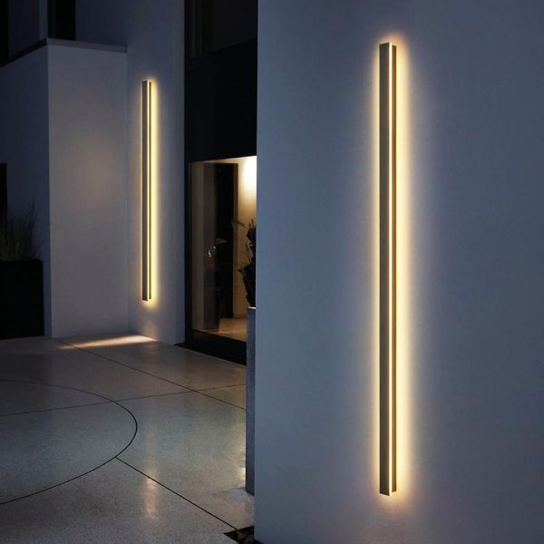 BSLANG8335 Waterproof Long Linear LED Wall Lamp Outdoor Wall Lights Black Porch Lights - Image 2