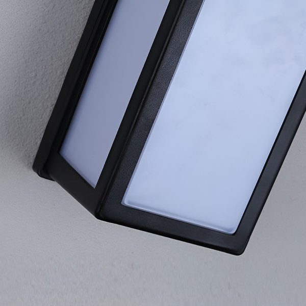 BSLANG8329 Rectangle LED Waterproof Motion Sensor Black Modern Wall Sconce Lighting - Image 12