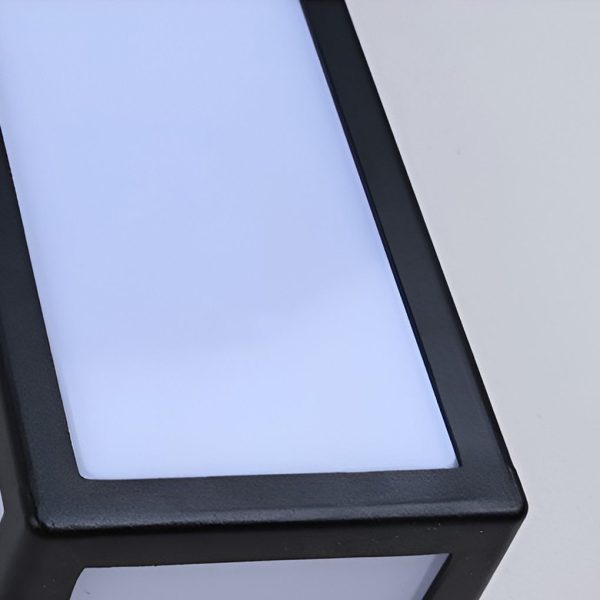 BSLANG8329 Rectangle LED Waterproof Motion Sensor Black Modern Wall Sconce Lighting - Image 13