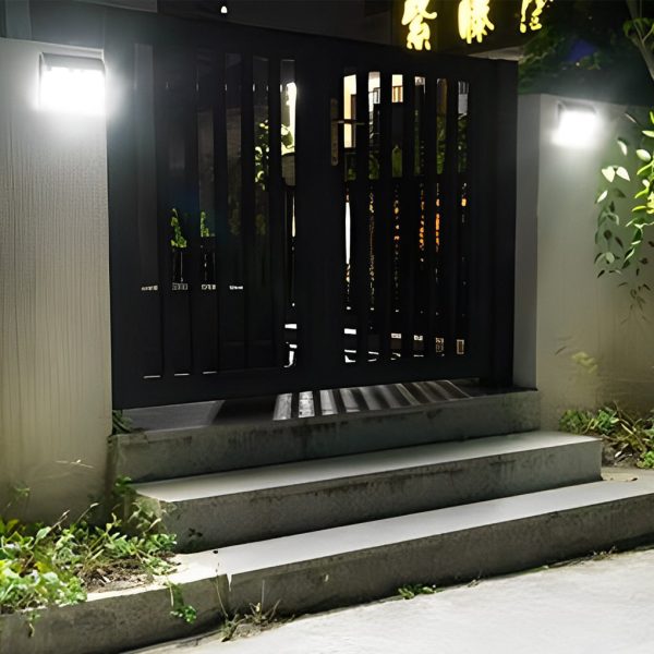 BSLANG8331 Rectangular Waterproof LED Motion Sensor Solar Wall Lights Outdoor Wall Lamp - Image 2