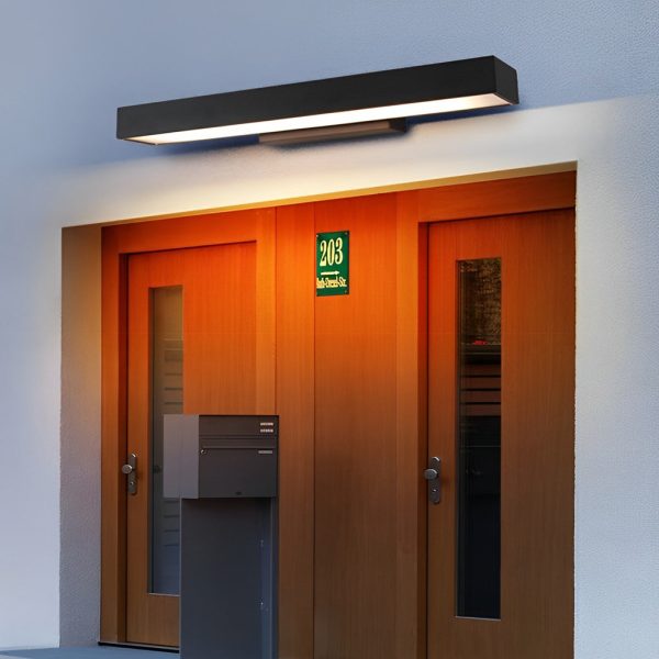 BSLANG8330 Outdoor Motion Sensor Black Rectangle Wall Light - Image 2