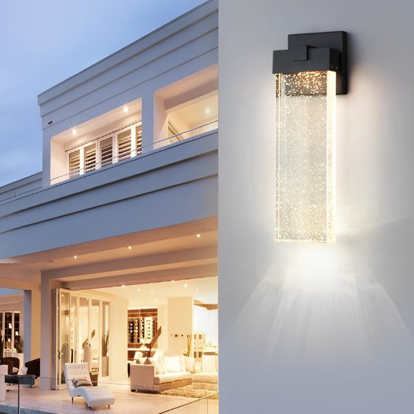 BSLANG8328 Rectangular Bubble Crystal Waterproof LED Modern Outdoor Wall Lamp - Image 3