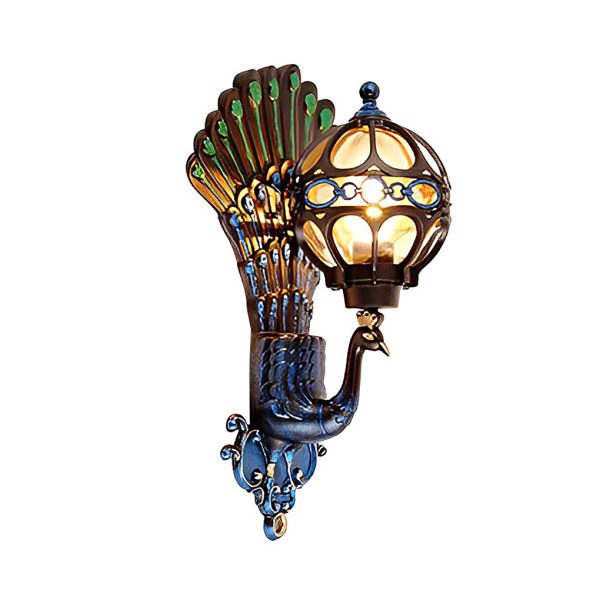 BSLANG8324 Waterproof Retro Peacocks Aluminum European Style Outdoor Wall Light - Image 8