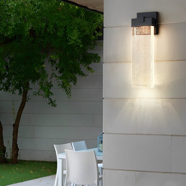 BSLANG8328 Rectangular Bubble Crystal Waterproof LED Modern Outdoor Wall Lamp - Image 2