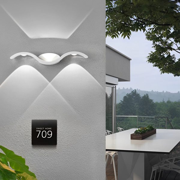 BSLANG8321 Outdoor Seagull Creative Wavy Wall Mounted Up Down LED Lighting - Image 2