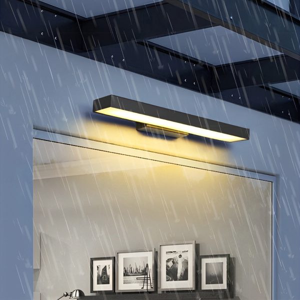 BSLANG8330 Outdoor Motion Sensor Black Rectangle Wall Light - Image 3