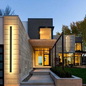 BSLANG8335 Waterproof Long Linear LED Wall Lamp Outdoor Wall Lights Black Porch Lights