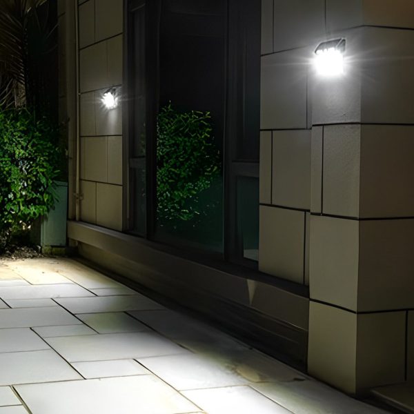 BSLANG8331 Rectangular Waterproof LED Motion Sensor Solar Wall Lights Outdoor Wall Lamp - Image 5