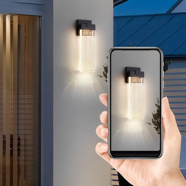 BSLANG8328 Rectangular Bubble Crystal Waterproof LED Modern Outdoor Wall Lamp - Image 6