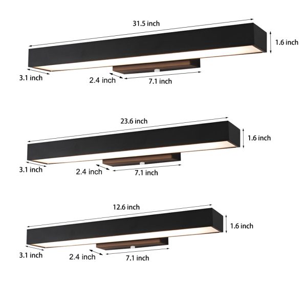 BSLANG8330 Outdoor Motion Sensor Black Rectangle Wall Light - Image 7