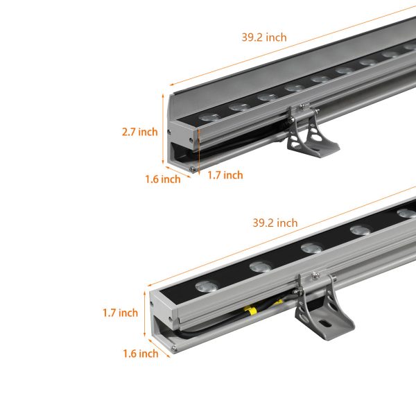 BSLANG8332 Linear Up LED Outdoor Wall Washer Lights Wall Landscape Lamp with Baffle - Image 7