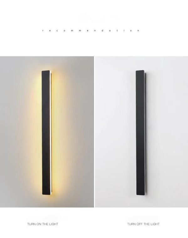 BSLANG8335 Waterproof Long Linear LED Wall Lamp Outdoor Wall Lights Black Porch Lights - Image 11