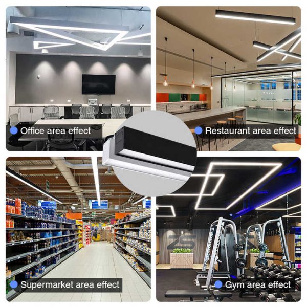 BSLANG8367 Linear Lamp Chandelier for Office Front Desk Kitchen Pendant Light - Image 2
