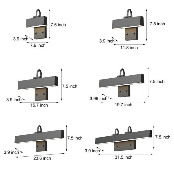BSLANG8339 Black LED Wall-Mounted Light for House Number - Image 5