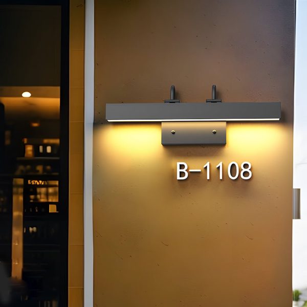 BSLANG8339 Black LED Wall-Mounted Light for House Number - Image 2
