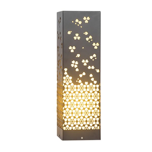 BSLANG8348 Asian Style Perforated Garden Lighting with Decorative Snowflake Design - Image 7