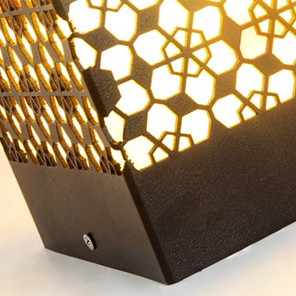 BSLANG8348 Asian Style Perforated Garden Lighting with Decorative Snowflake Design - Image 8