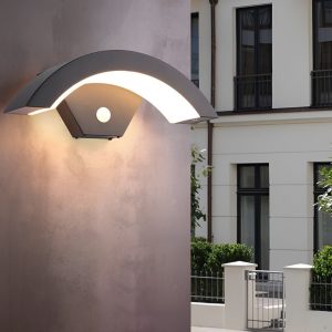 BSLANG8334 Classic Curved Glow LED Wall Light Outdoor Downlights Porch Wall Mounted Sconce