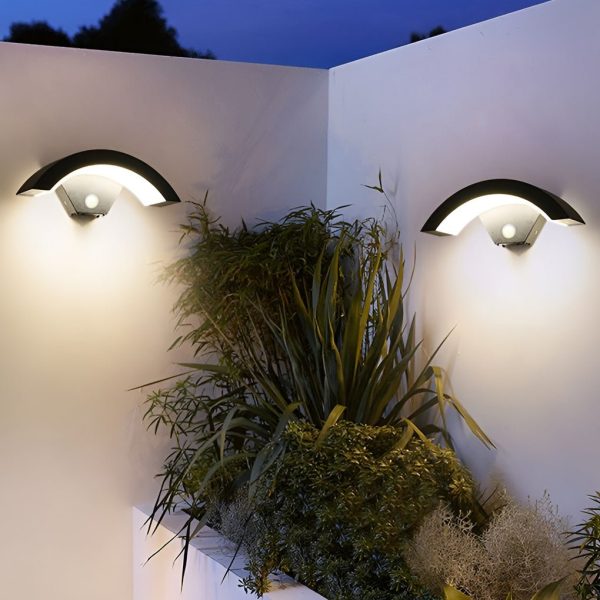 BSLANG8334 Classic Curved Glow LED Wall Light Outdoor Downlights Porch Wall Mounted Sconce - Image 5