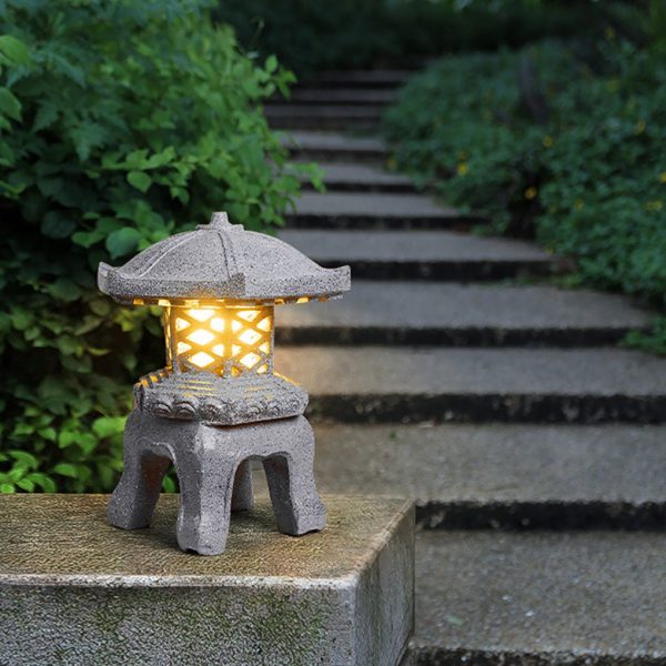 BSLANG8342 Rustic Imitation Stone Tower Outdoor Landscape Lighting - Image 3