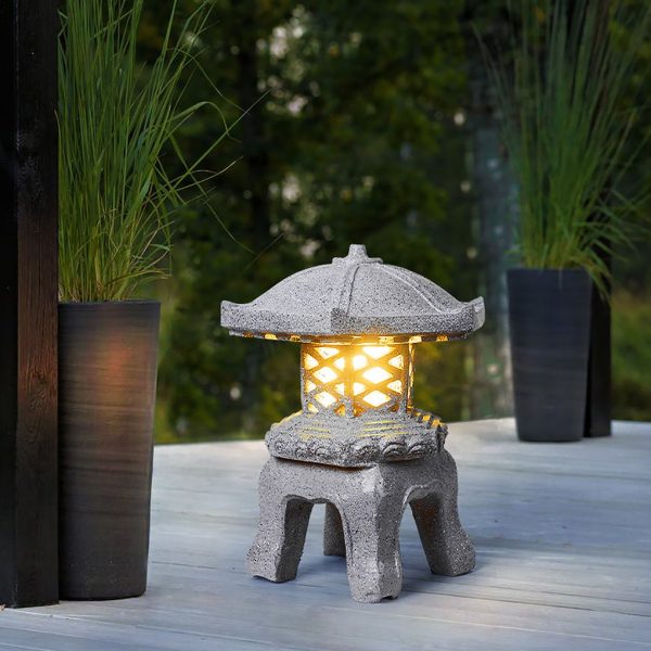 BSLANG8342 Rustic Imitation Stone Tower Outdoor Landscape Lighting - Image 4