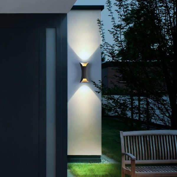 BSLANG8327 Curved LED Up and Down Lighting Waterproof Modern Outdoor Wall Lights - Image 7