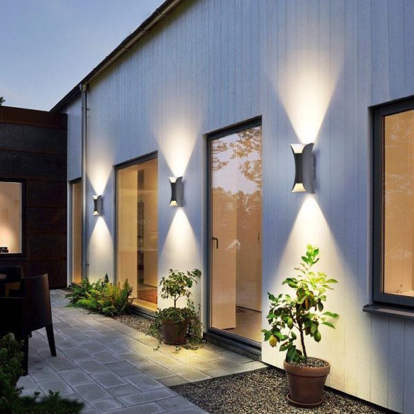 BSLANG8327 Curved LED Up and Down Lighting Waterproof Modern Outdoor Wall Lights - Image 6