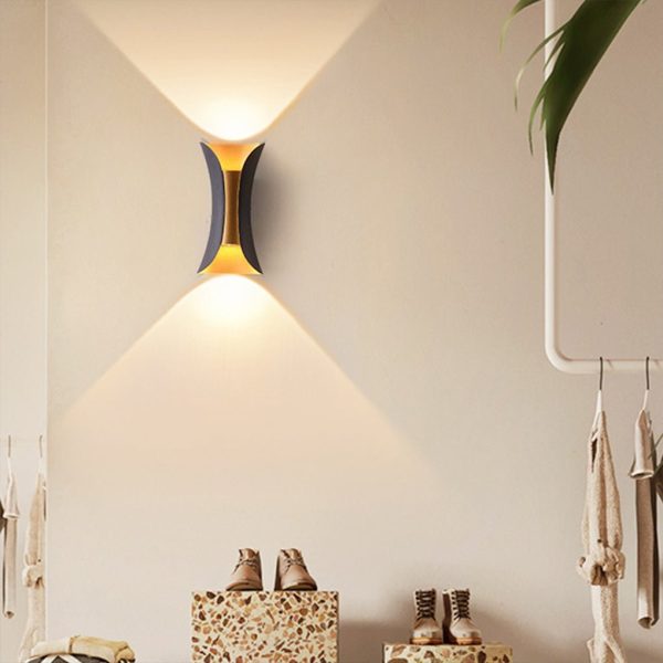 BSLANG8327 Curved LED Up and Down Lighting Waterproof Modern Outdoor Wall Lights - Image 5