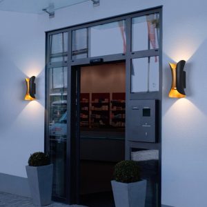 BSLANG8327 Curved LED Up and Down Lighting Waterproof Modern Outdoor Wall Lights