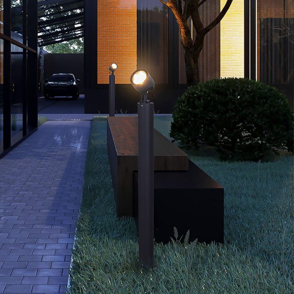 BSLANG8346 Nordic Minimalist Waterproof LED Spotlight on Post for Gardens