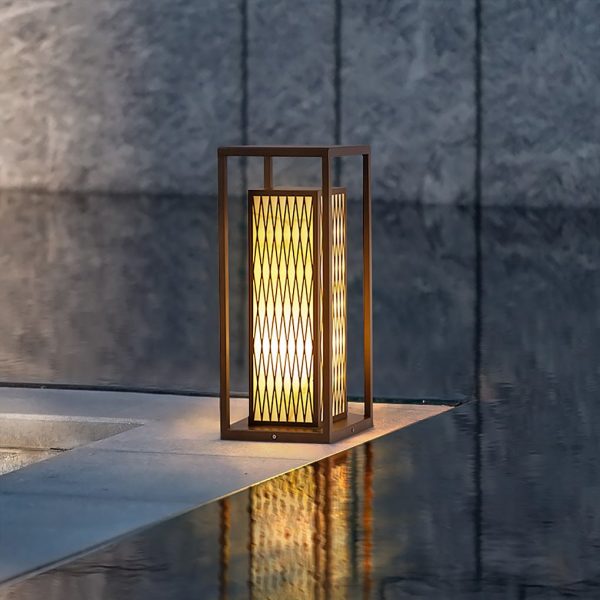 BSLANG8349 Classic Asian Courtyard Rectangular LED Outdoor Light - Image 6