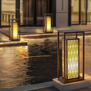 BSLANG8349 Classic Asian Courtyard Rectangular LED Outdoor Light