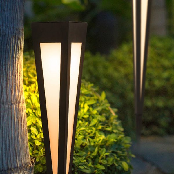 BSLANG8357 Adjustable RGB Solar LED Pathway Light Square Top & Conical Base Outdoor Lawn Lighting - Image 11