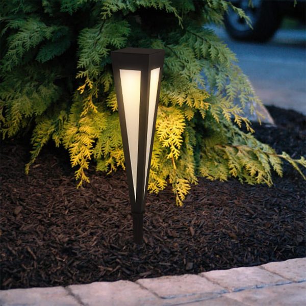 BSLANG8357 Adjustable RGB Solar LED Pathway Light Square Top & Conical Base Outdoor Lawn Lighting - Image 8