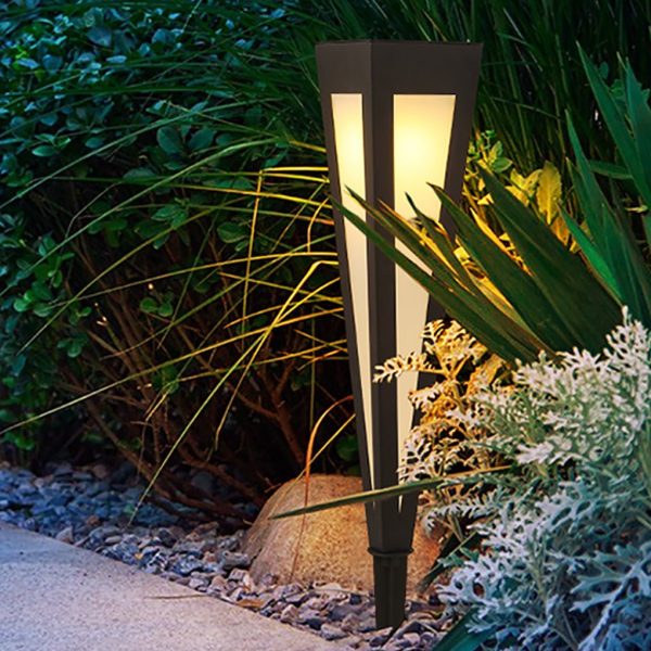 BSLANG8357 Adjustable RGB Solar LED Pathway Light Square Top & Conical Base Outdoor Lawn Lighting - Image 10