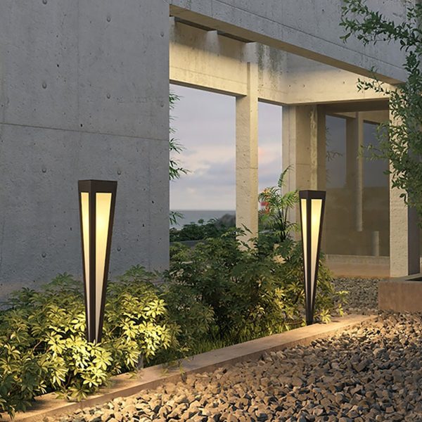 BSLANG8357 Adjustable RGB Solar LED Pathway Light Square Top & Conical Base Outdoor Lawn Lighting - Image 2