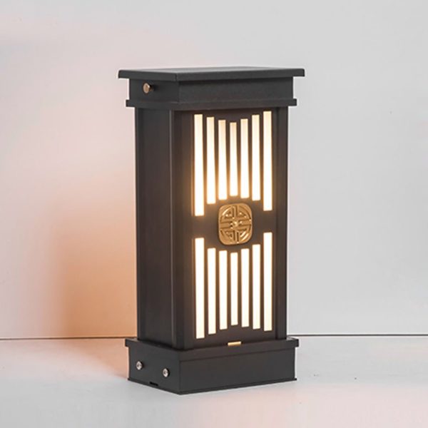 BSLANG8353 Traditional LED Post Light Retro Black Waterproof Outdoor Garden Lighting - Image 7
