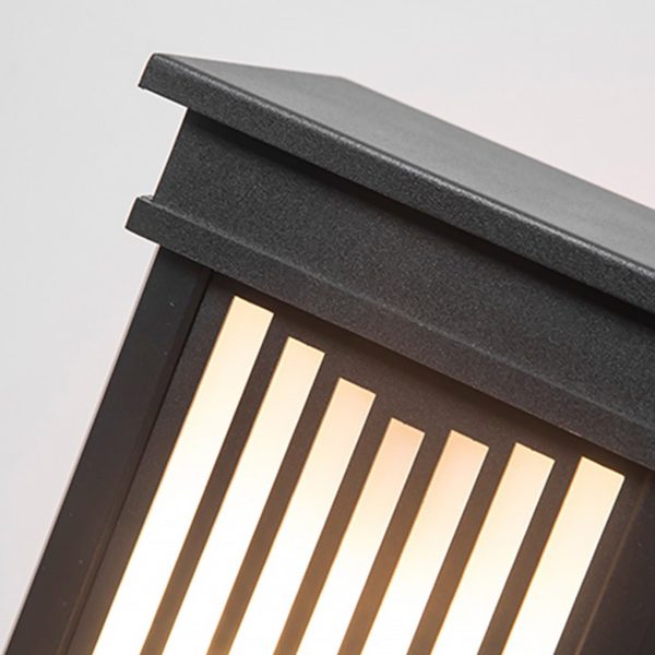 BSLANG8353 Traditional LED Post Light Retro Black Waterproof Outdoor Garden Lighting - Image 10